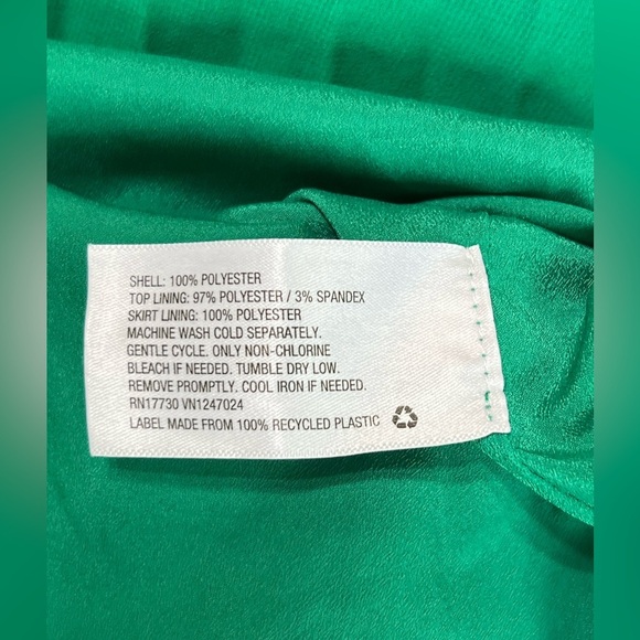 Cushnie For Target Blue/Green Colorblock Pleated Midi Dress Size 14 - Picture 8 of 12